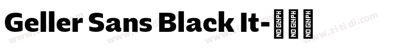Geller Sans Black It字体转换